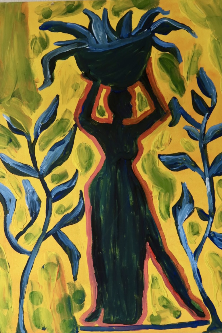 Mama Africa. acrylic on canvas painting (65 × 80 cm) by Amsterdam artist Michelle Amo
