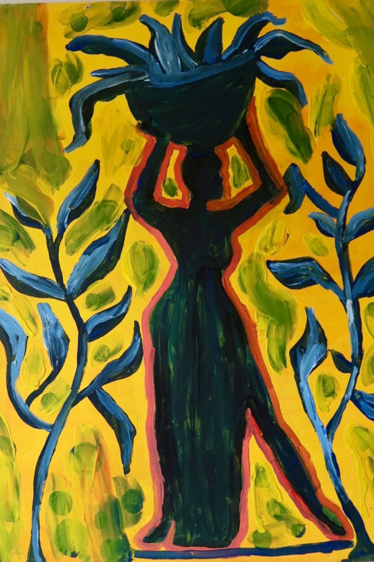 Mama Africa. acrylic on canvas painting (65 × 80 cm) by Amsterdam artist Michelle Amo