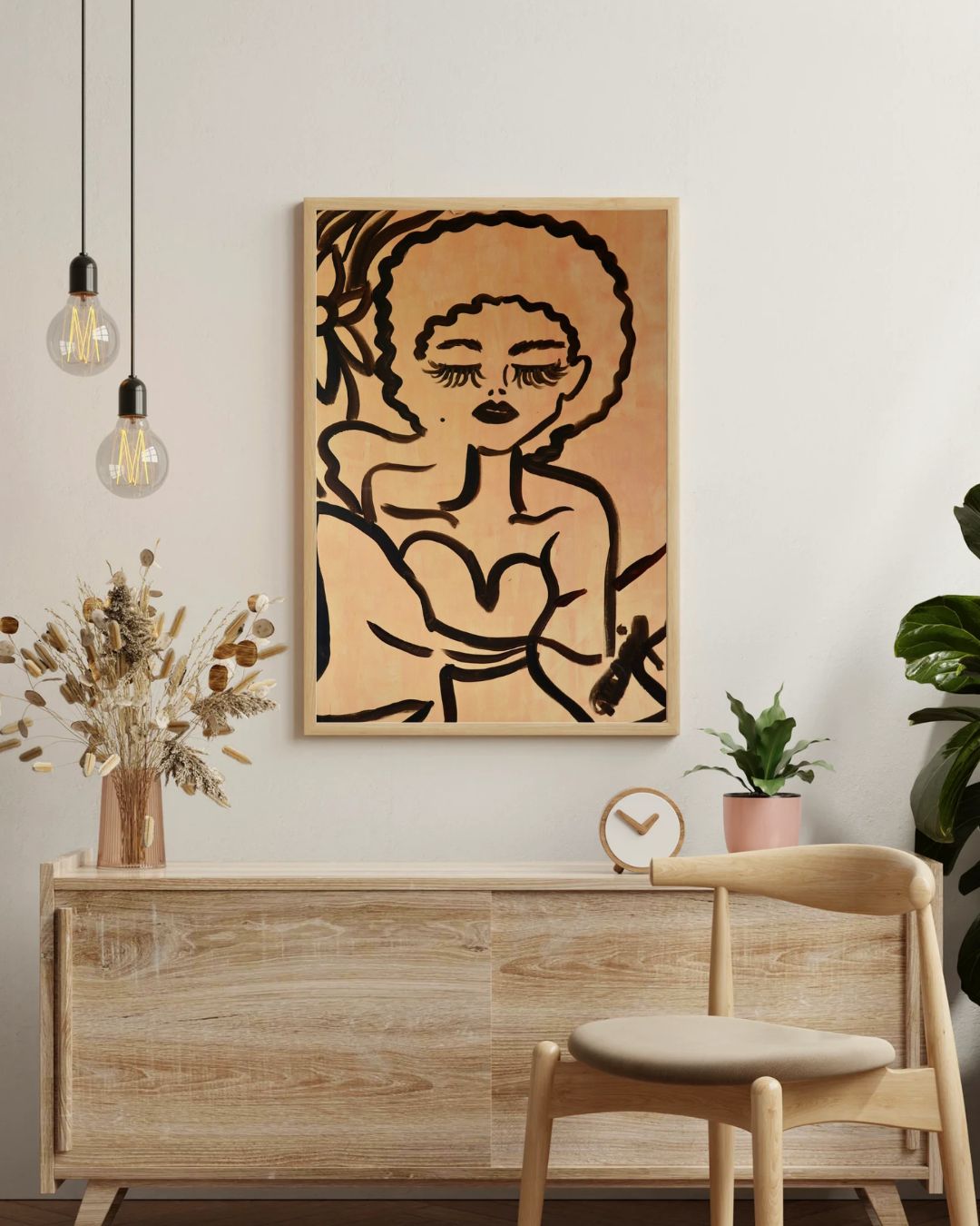 Your Light print framed on a wall