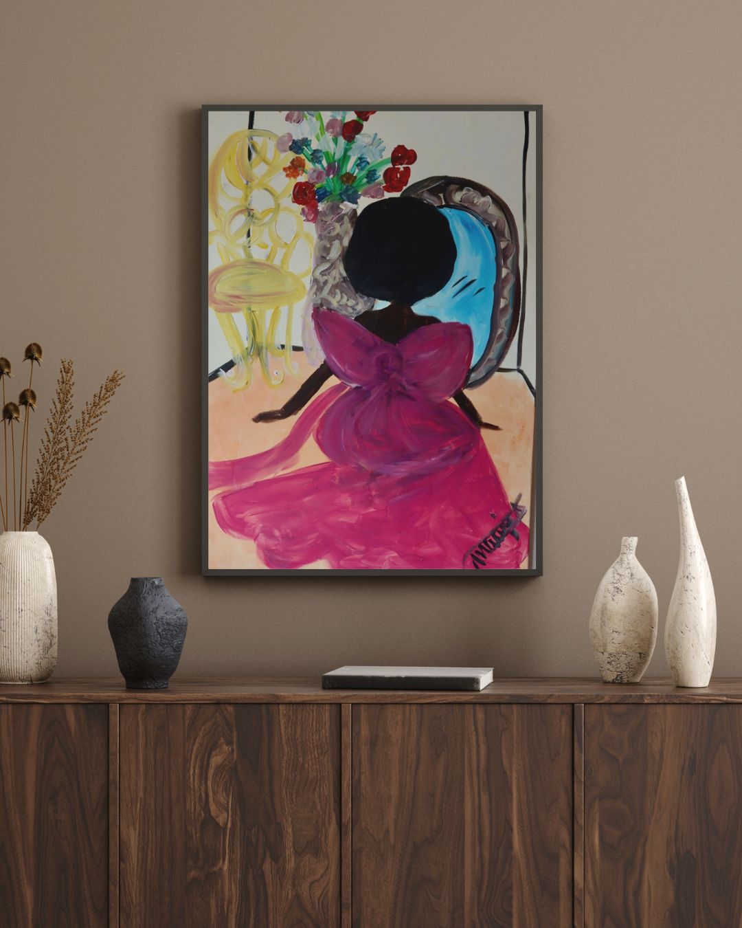 Just a Spek In the universe print framed on a wall