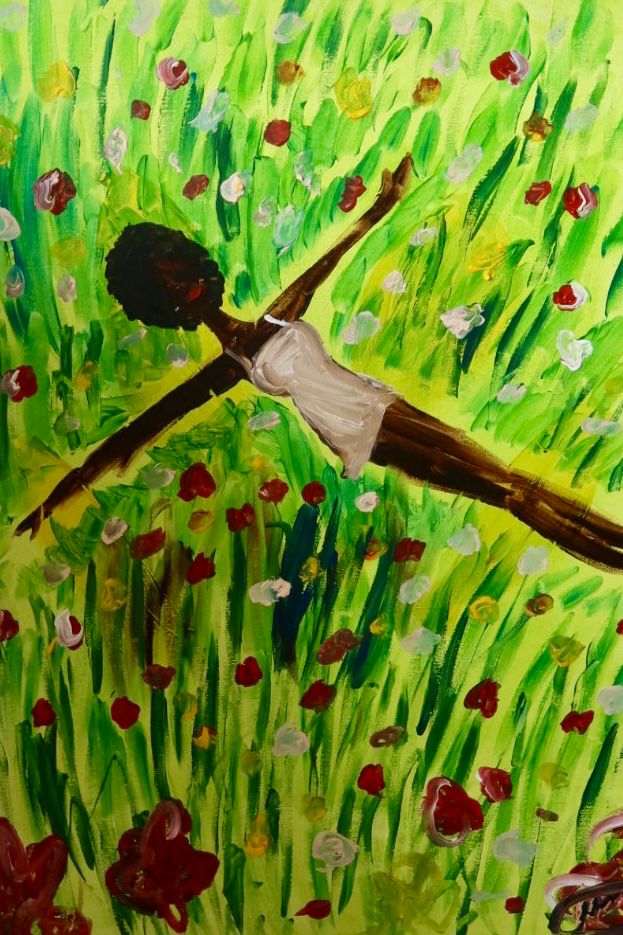 He maketh me lie down in green pastures (Psalm 23). Fine-art giclée print by Michelle Amo