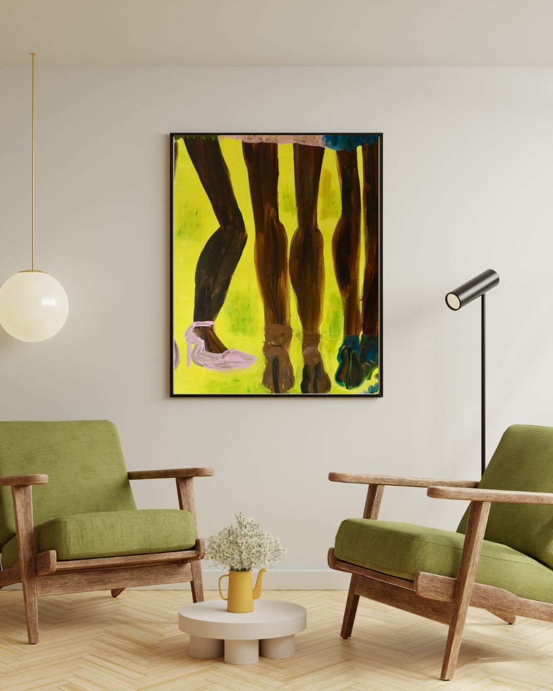 Bad Girls print framed in a room